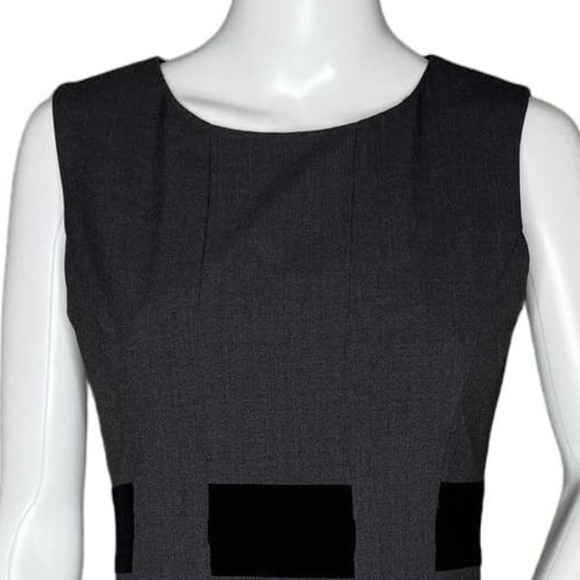 Calvin Klein Dress Womens 4 Petite Gray Black Preppy Office Neutral Minimalist - Picture 6 of 9